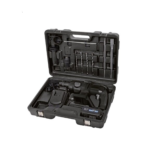 RIBIMEX - Perforateur SDS R-Bat20 batterie 20 Volts 4 ampères avec chargeur rapide - large