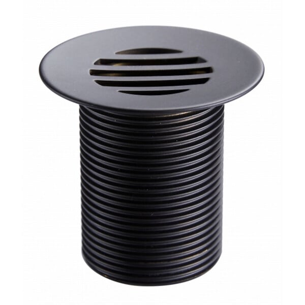 PLANETE BAIN - Bonde fixe de vidage pour lave-mains sans trop plein - écoulement libre - Grille laiton noir mat - large
