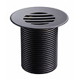 PLANETE BAIN - Bonde fixe de vidage pour lave-mains sans trop plein - écoulement libre - Grille laiton noir mat - vignette