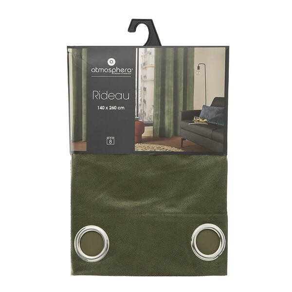 ATMOSPHERA - Rideau occultant velours Lilou - Kaki - L.140xH.260cm - large