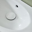 PLANETE BAIN - Bonde de vidage pour lavabo et vasque avec trop plein - Clic clac - Dôme céramique blanc brillant - vignette