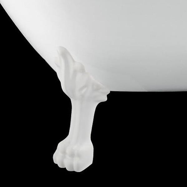 ROGIER & MOTHES - Baignoire sur pieds rétro CHELSEA Blanche 170 cm Pieds de Lion Blancs - large