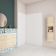 AICA SANITAIRE - AICA Panneau mural de douche blanc 100x90x210cm avec les profiles de finition BLANCPanneaux muraux salle de bain habillage mural aluminium - vignette