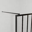 AURLANE - Paroi de douche 120x200 cm type Verriere - Verre trempe et Structure aluminium noir mat - vignette