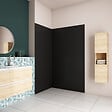 AICA SANITAIRE - AICA Panneau mural de douche noir 120x100x210cm avec les profiles de finition NOIRPanneaux muraux salle de bain habillage mural aluminium - vignette