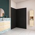 AICA SANITAIRE - AICA Panneau mural de douche noir 100x90x210cm avec les profiles de finition NOIRPanneaux muraux salle de bain habillage mural aluminium - vignette