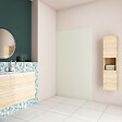 AICA SANITAIRE - AICA Panneau mural de douche couleur ivoire 100x210cm Panneaux muraux salle de bain habillage mural aluminium - vignette
