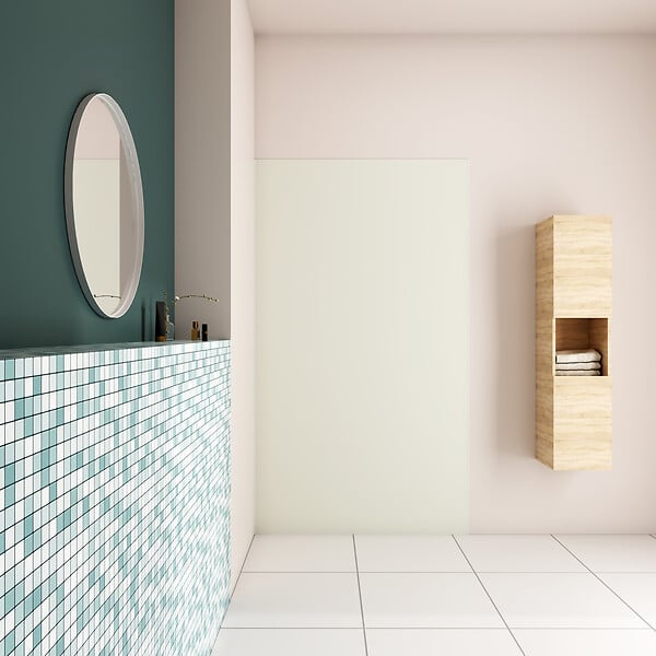 AICA SANITAIRE - AICA Panneau mural de douche couleur ivoire 100x210cm Panneaux muraux salle de bain habillage mural aluminium - large