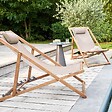 OVIALA - Lot de 2 chiliennes eucalyptus taupe - Socoa - vignette