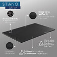 STANO - Receveur de douche 90 x 140 cm extra plat PIATTO en SoliCast® surface ardoisée gris basalte - vignette