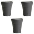 GT GARDEN - Lot de 3 pots pour orchidées avec réserve d'eau - Dali-dea gris foncé 2 litres - vignette