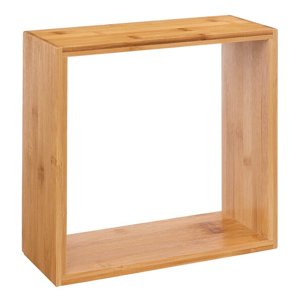 5 FIVE SIMPLY SMART - Étagère murale bambou Fixy Cub - Beige - H.25xL.25xP.9cm - large