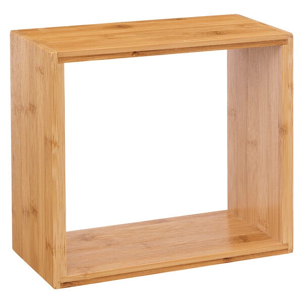 5 FIVE SIMPLY SMART - Étagère murale bambou Fixy Cub - Beige - H.25xL.25xP.9cm - large
