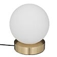 ATMOSPHERA - Lampe de table à poser verre Dris Blanc et Or H. 16cm - vignette