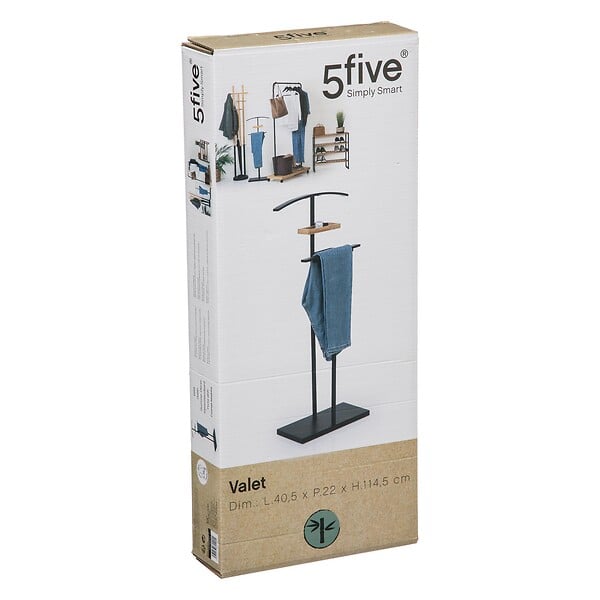 5 FIVE SIMPLY SMART - Valet de chambre mtl/bambou - Noir - H.114,2xL.44,8xP.22,2cm - large