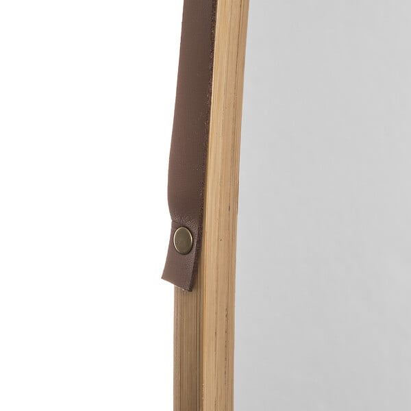 5 FIVE SIMPLY SMART - Miroir mural ovale bambou - Marron - H.77xL.43cm - large