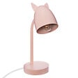 ATMOSPHERA - Lampe à poser enfant chat - Métal rose - 31cm - vignette