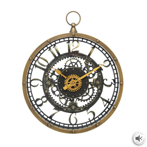 ATMOSPHERA - Horloge murale plastique Liliana - Marron - 27cm - large
