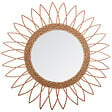 ATMOSPHERA - Miroir mural en rotin Yasmina - Beige - Diam.50cm - vignette