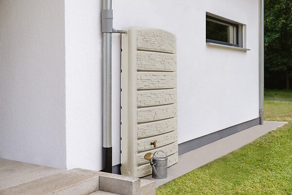 GARANTIA - Cuve murale ExtraSLIM stone 400L Sable - H.184xL.119xP.28cm - large