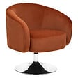 ATMOSPHERA - Fauteuil pivotant velours Edith - Ambre - vignette