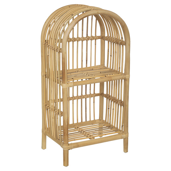 ATMOSPHERA - Bibliothèque enfant rotin - 2 étagères - 76cm - large