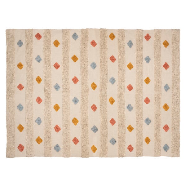 ATMOSPHERA - Tapis coton rectangulaire Arlequin - Multicolore - 120x170cm - large