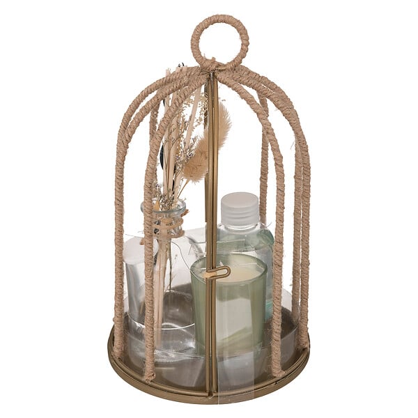ATMOSPHERA - Coffret cadeau cage décorative - Paola - Vert - 14cm - large