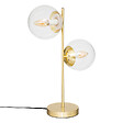 ATMOSPHERA - Lampe à poser verre et métal Collectionneur Doré 48cm - vignette