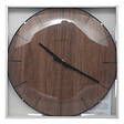 ATMOSPHERA - Horloge murale plastique imitation bois Maeli Marron 30cm - vignette