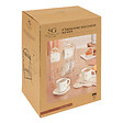 SECRET GOU - Rack 4 tasses et soucoupes floral céramique - 17 cl - vignette