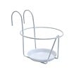 CENTRALE BRICO - Porte-pots soucoupe crochet - 16-18 cm - blanc - vignette