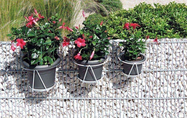 CENTRALE BRICO - Porte-pots soucoupe crochet - 16-18 cm - blanc - large