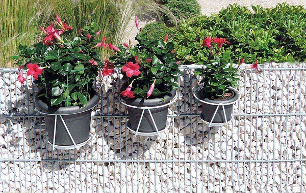 CENTRALE BRICO - Porte-pots soucoupe crochet - 25 cm - blanc - large