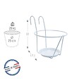 CENTRALE BRICO - Porte-pots soucoupe crochet - 25 cm - blanc - vignette
