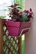 CENTRALE BRICO - Support jardinière fil classique - 35x18 cm blanc - vignette