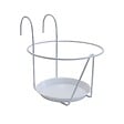 CENTRALE BRICO - Porte-pots soucoupe crochet - 20-22 cm - blanc - vignette