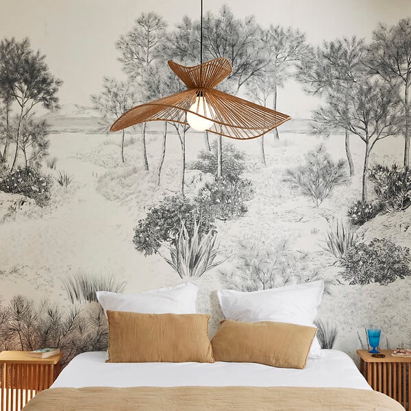 COREP - Suspension métal et papier naturel Corep SAHARA D78cm. - large