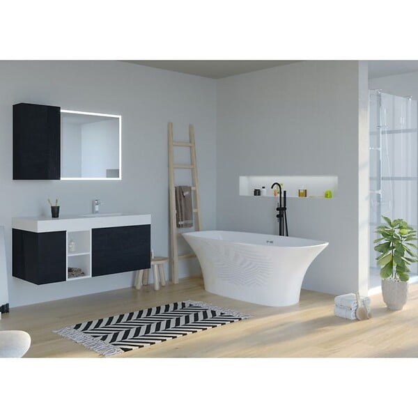DISTRIBAIN - Baignoire îlot Lizarra - 170x78x60 cm - large