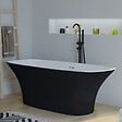 DISTRIBAIN - Baignoire îlot Lizarra Black - 170x80x58 cm - vignette