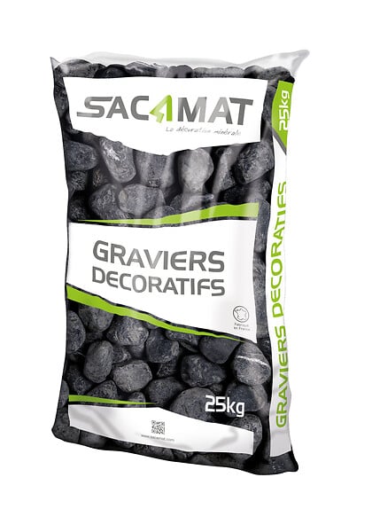 SACAMAT - Galets Noir Ebène 40/60   25kg - large