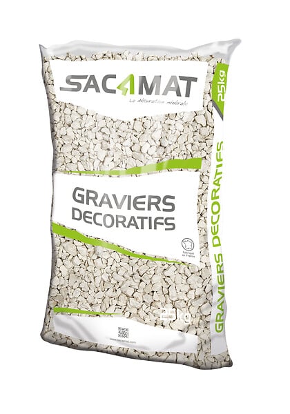 SACAMAT - Graviers Concassés Blanc 6/14 - 25kg - large