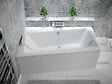 BESCO - Baignoire asymétrique 150 x 90 cm + tablier blanc + repose tête - INFINITY - Gauche - vignette
