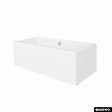 OTITEC - Baignoire rectangulaire 165 x75 cm - avec Tablier Blanc et Repose Tête OFFERT | QUADRO - vignette