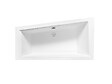 BESCO - Baignoire asymétrique 150 x 85 cm + tablier blanc + repose tête - INTIMA - Droite - vignette