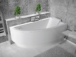 BESCO - Baignoire asymétrique 150 x 70 cm + tablier blanc + repose tête - PRAKTIKA - Droite - vignette