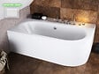 BESCO - Baignoire d'angle 180 x 80 cm - avec tablier blanc et repose tête offert | AVITA - Gauche - vignette