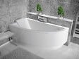 BESCO - Baignoire asymétrique 140 x 70 cm + tablier blanc + repose tête - PRAKTIKA - Gauche - vignette