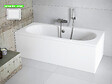 BESCO - Baignoire rectangulaire 150 x 75 cm - avec Tablier Blanc et Repose Tête OFFERT | VITAE - vignette