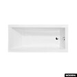 BESCO - Baignoire rectangulaire 160 x 70 cm - avec Tablier Blanc et Repose Tête OFFERT | MODERN - vignette